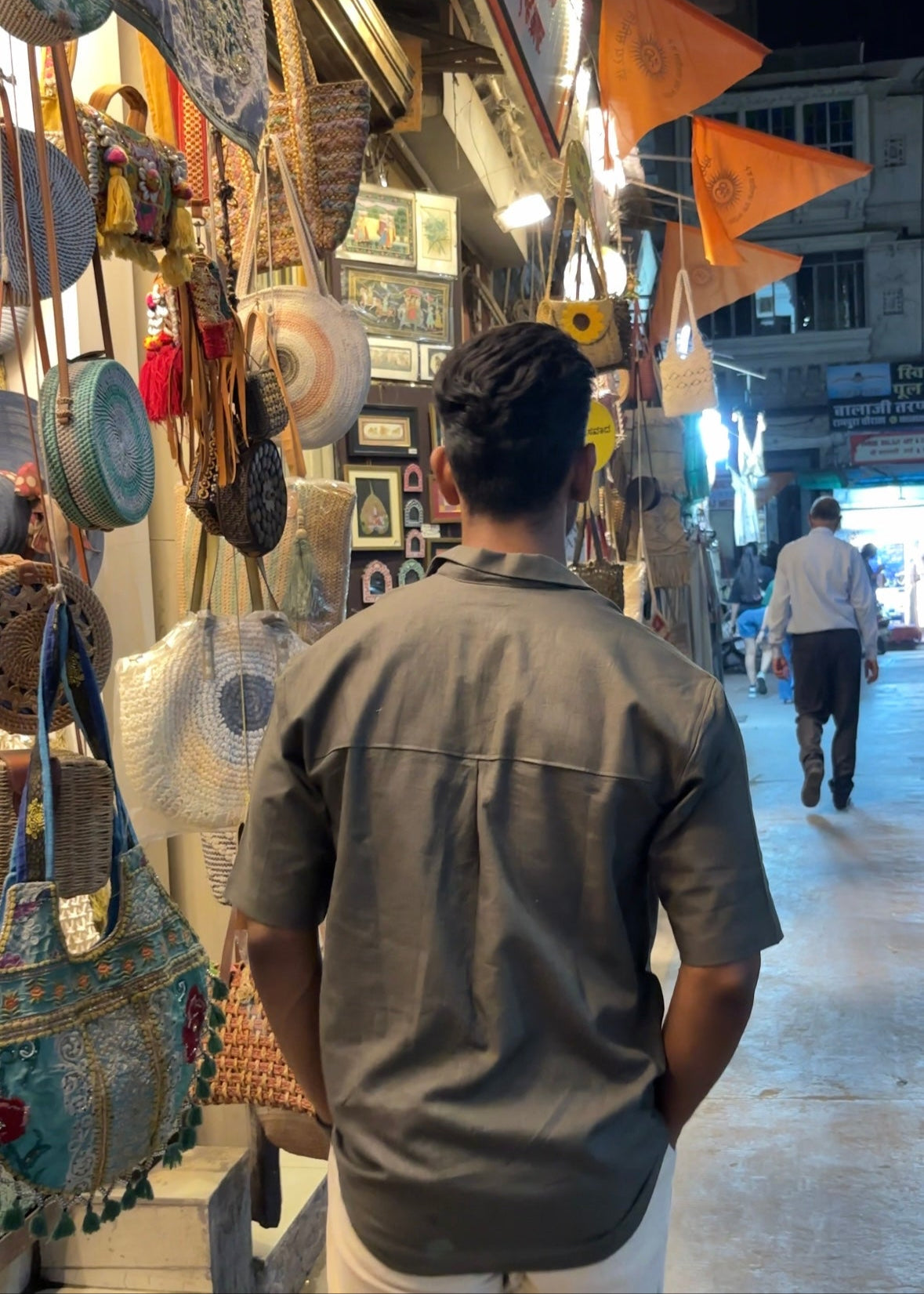 100% Pure Linen Premium Shirt with Hand Embroidered Pocket