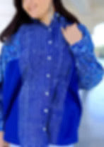 Natural Blue Indigo Loose-fit Antique Shirt, Handmade with Premium Cotton