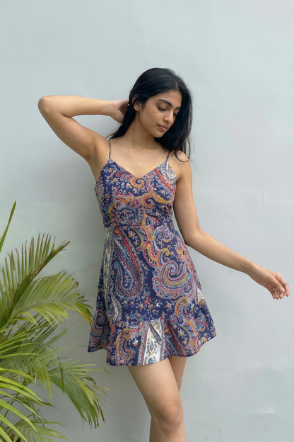 Midnight Paisley Charm Dress