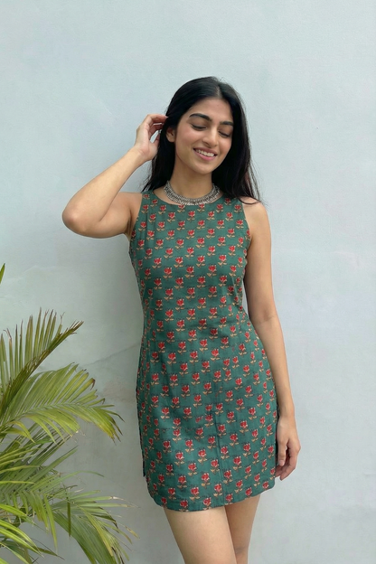 Emerald Rose Charm Dress