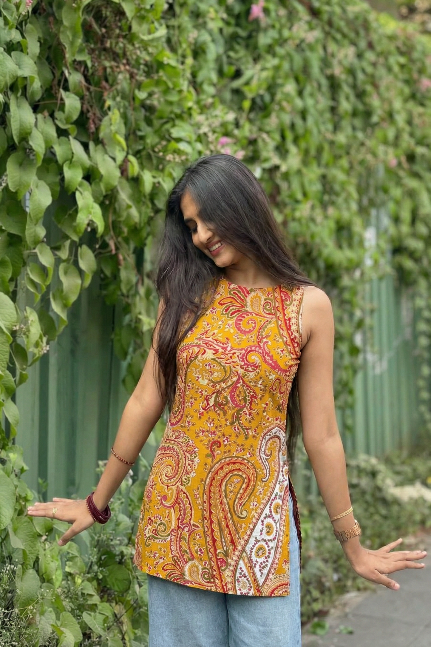 Sunset Paisley Aura Top