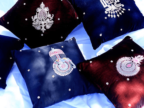 Dark Velvet Cushion Covers , Handmade with Premium Velvet